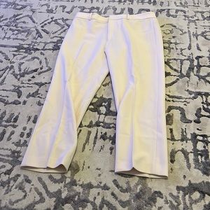 Club Monaco Cream Crop Trousers size 12